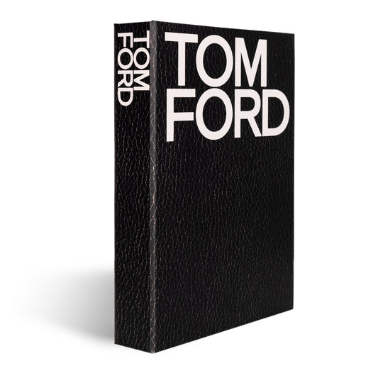 Deri Görünümlü Siyah Tom Ford Dekoratif Sahte Kitap Kutusu